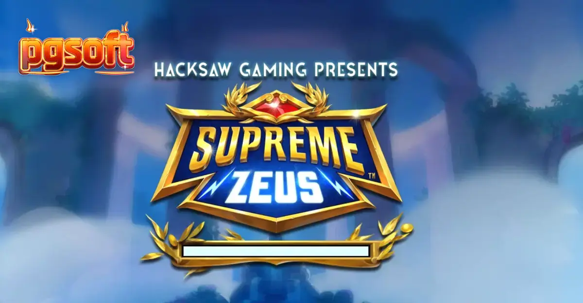 Tampilan visual slot Supreme Zeus dengan latar belakang Olympus yang megah