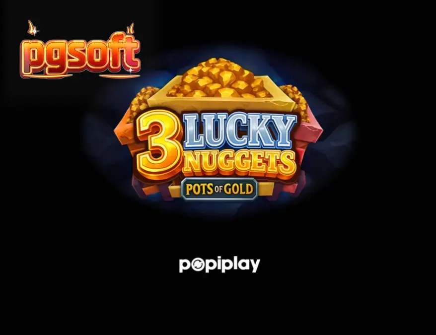 Tampilan visual slot 3 Lucky Nuggets dengan tema pertambangan emas