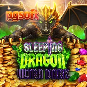 Tampilan visual slot Sleeping Dragon Ultra Dark dengan naga hitam dan emas